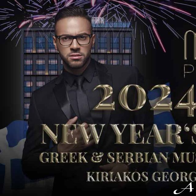 Doček Nove godine - muškarac i vatromet