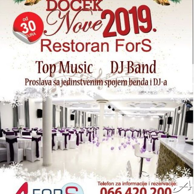 Novogodišnji doček - dekorisan restoran
