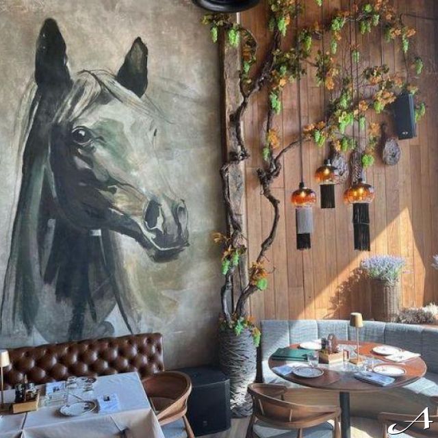 Nacionalni restoran Tradicija - zidna slika konja