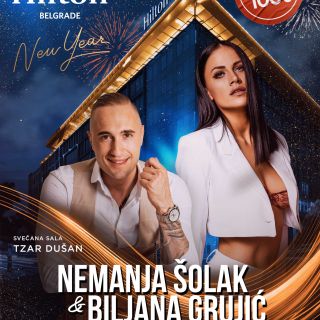 Hilton doček Nove godine - izvođači ispred hotela