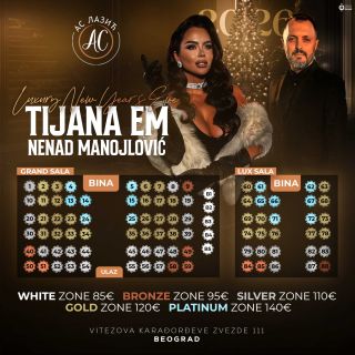 Doček Nove godine - plan restorana