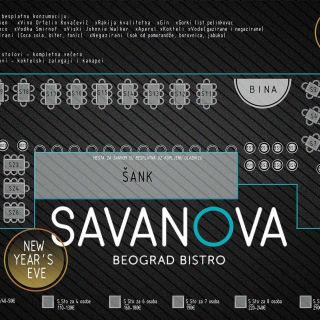 Savanova - raspored stolova i šank