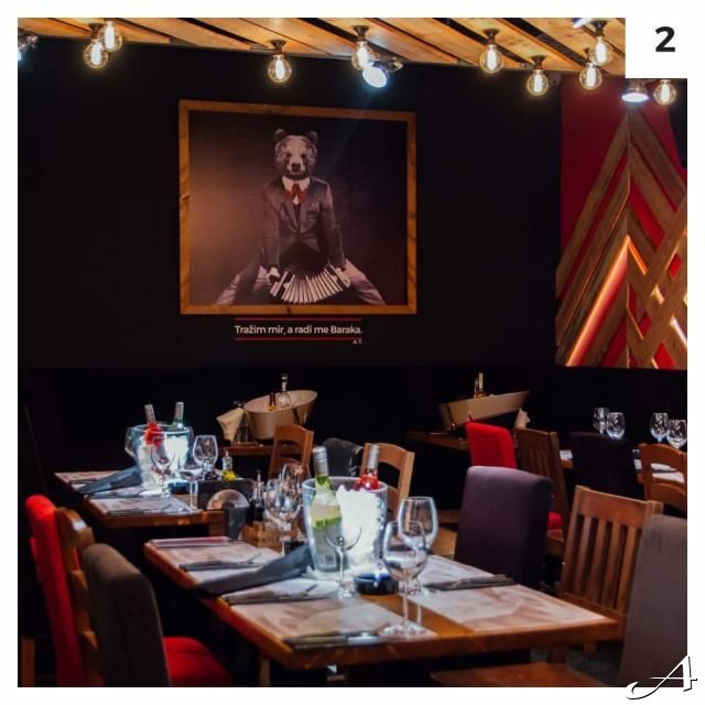 Klub restoran Baraka - prazni stolovi
