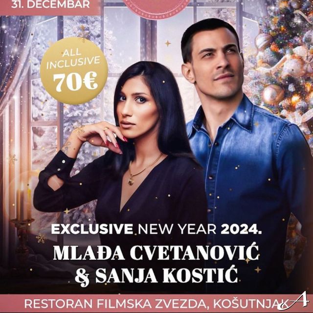 Novogodišnji doček - par u restoranu