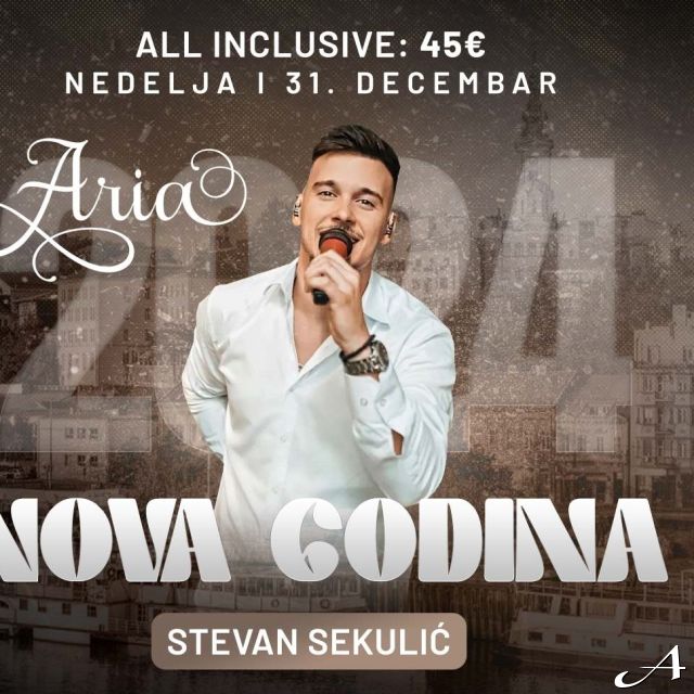 Nova godina - pevač sa mikrofonom