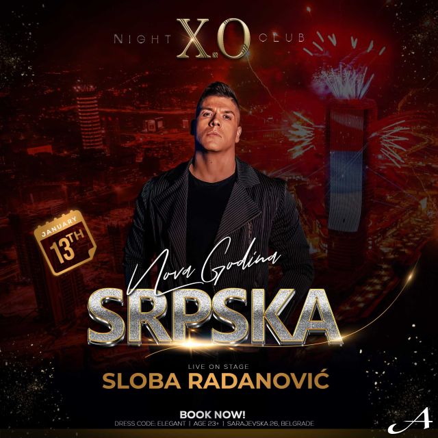 Srpska Nova godina - pevač na sceni