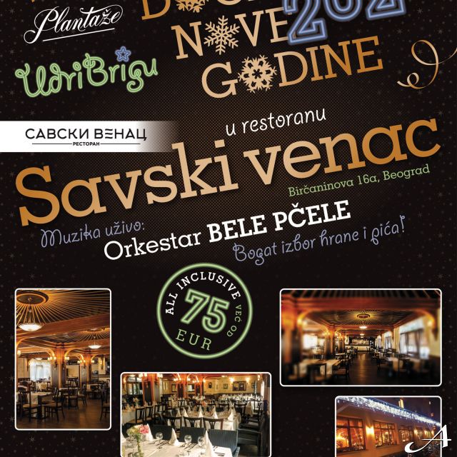 Novogodišnji doček - restoran enterijer