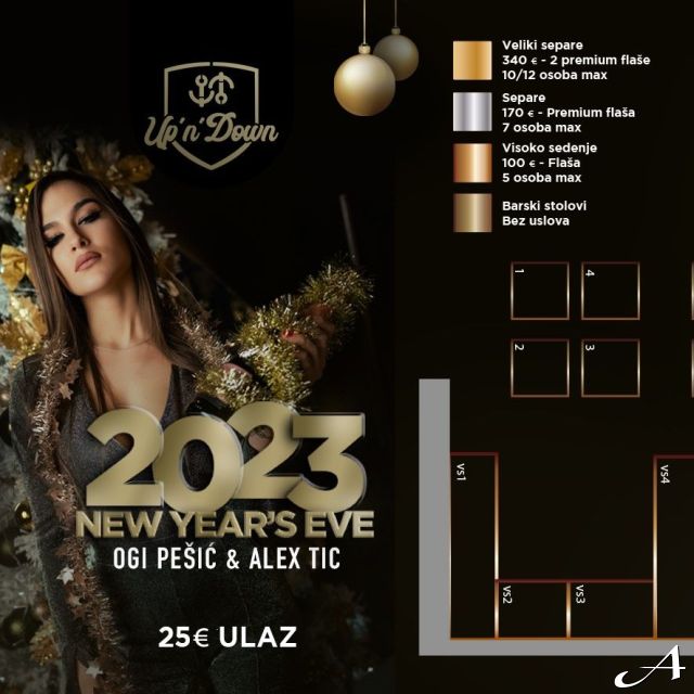 Up ’n’ down Doček Nove godine 2027