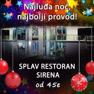 Splav restoran Sirena - noćna atmosfera