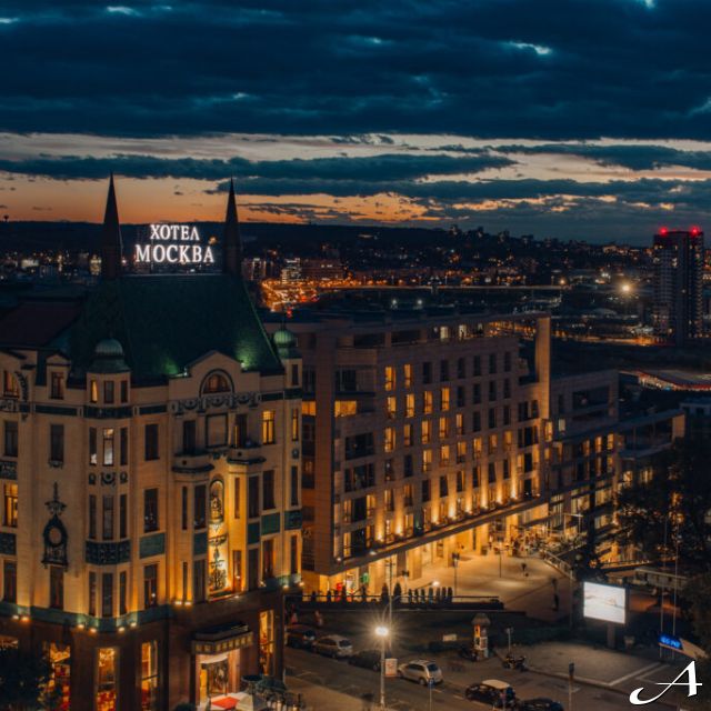 Restoran Caruso - gradska panorama noću
