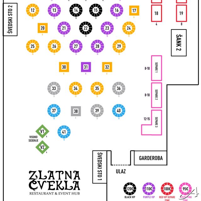 Nova godina - mapa sedenja