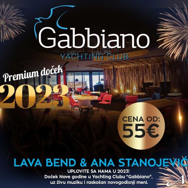 Restoran Gabbiano - unutrašnjost i vatromet