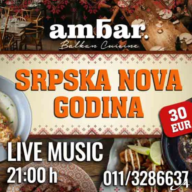 Restoran Ambar - najava dočeka sa muzikom
