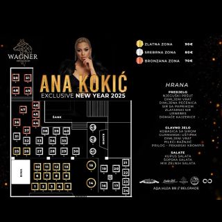 Restoran Wagner - mapa sedenja i meni