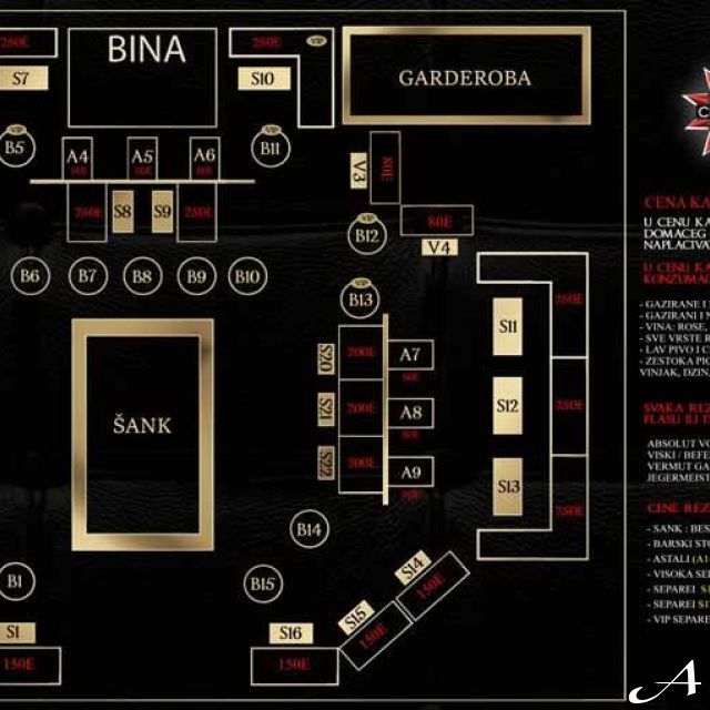 Doček Nove godine - mapa splava Sindikat