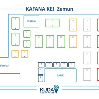 Doček - raspored stolova u kafani
