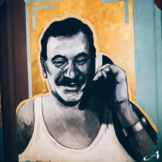 Kafana Druga Kuća - mural muškarca