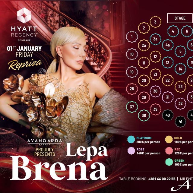 Hotel Hyatt Regency - mapa sedenja