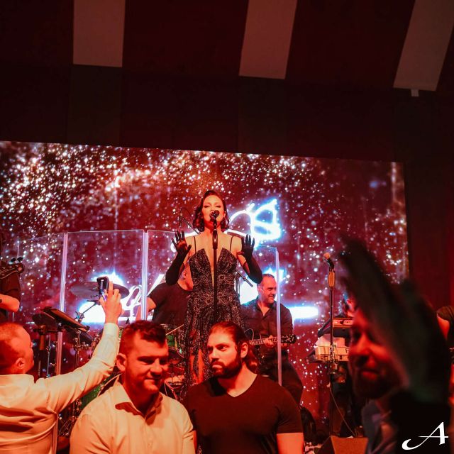 Sava Centar Immersive Hall - pevačica na sceni