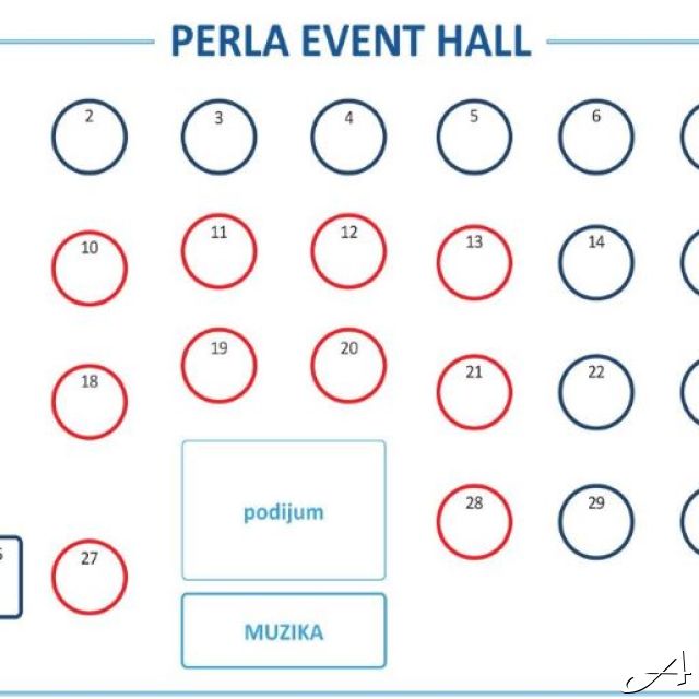 Perla event centar - mapa sedišta