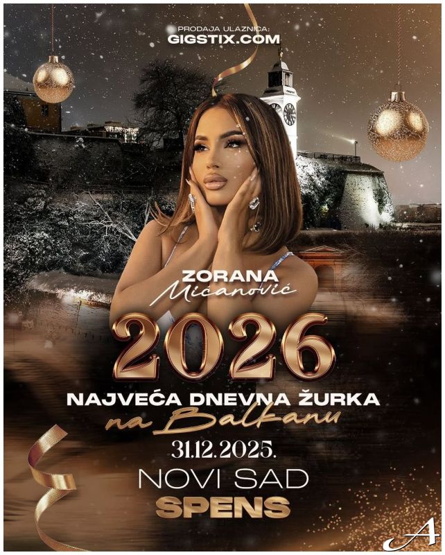 Zorana Mićanović doček Nove godine 2026