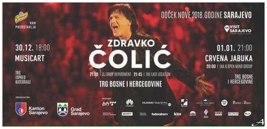 Zdravko Čolić Doček Nove godine 2026