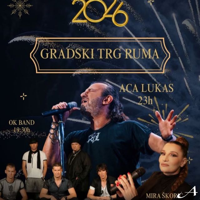 Doček Nove godine - izvođači na bini