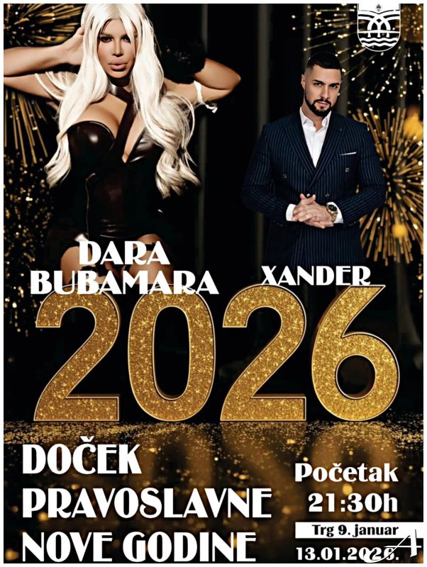 Dara Bubamara doček Nove godine - Dnevna žurka i srpska Nova godina 2026
