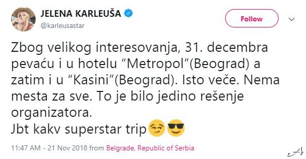 Jelena Karleuša Doček Nove godine 2026
