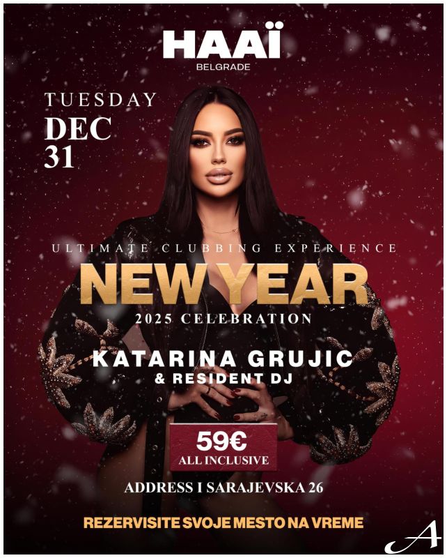 Katarina Grujić Doček Nove godine 2026