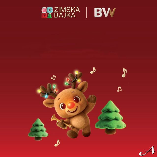 Zimska bajka - animirani irvas sa trubom
