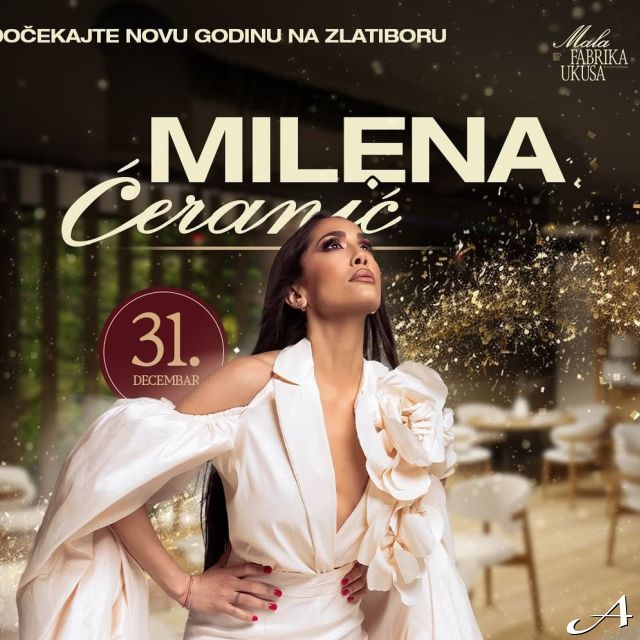Doček Nove godine - pevačica u belom