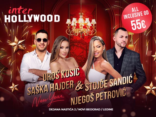 Glamurozna Nova godina 2027. u restoranu Inter Hollywood Ledine