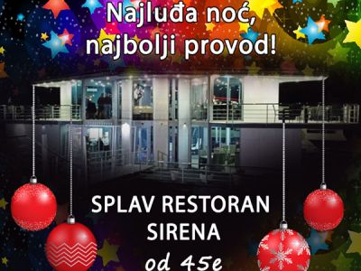 Splav restoran Sirena Srpska Nova godina